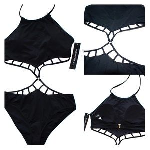 La Blanca Black one-piece Monokini Swimsuit